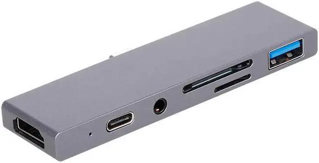 Alt view image 3 of 5 - to USB 3.0 SD/Micro 6 in1 USB-C HUB SD 3.5mm Jack HD Laptop PC Adapter Converter Suitable for iPad Pro2018/2020