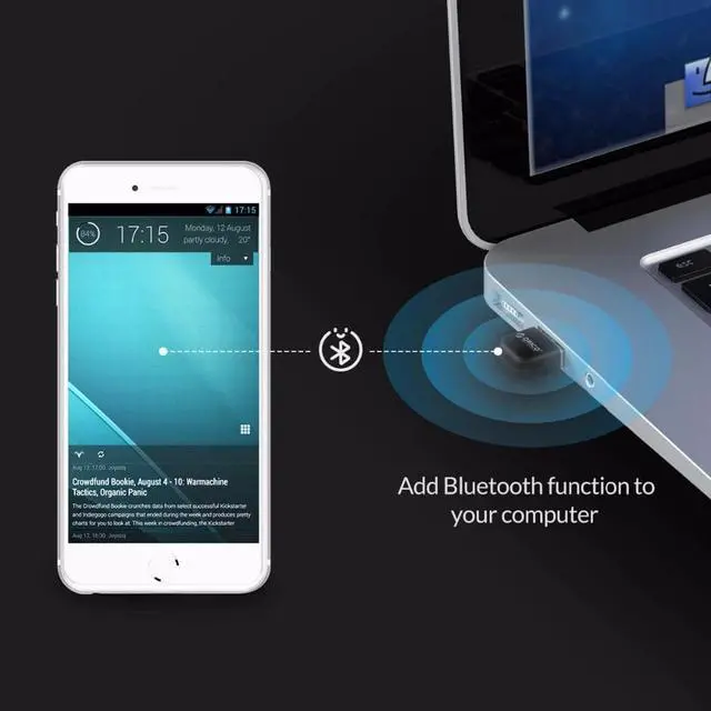 Alt view image 2 of 5 - Wireless Bluetooth 4.0 Adapter USB Dongle Transmitter Receiver for PC Windows Speaker Wireless Mouse Bluetooth Music Audio