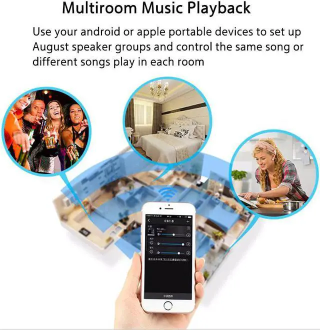 Alt view image 2 of 5 - WR320 WIFI Bluetooth Audio Receiver Wireless Music Optical Adapter for Airplay Spotify DLNA NAS Multiroom Sound Stream
