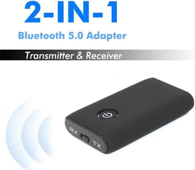 Alt view image 3 of 5 - 5.0 Transmitter and Receiver 2-in-1 Wireless Audio Aux 3.5mm Adapter with receive and transmit