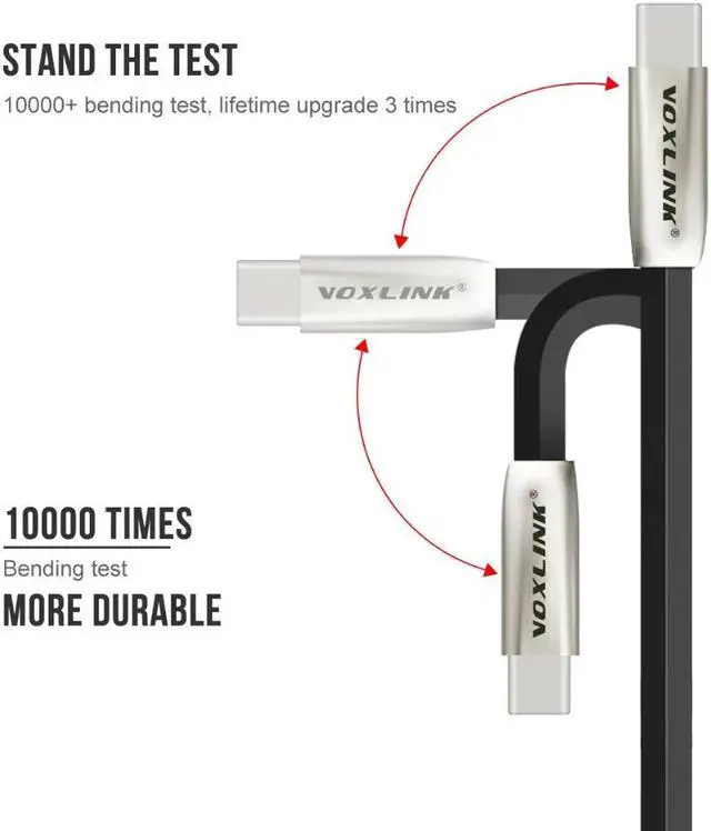 Alt view image 4 of 5 - USB type c cable 2.4A Fast Charging usb c cable Type-c  Cord Charger usb-c For  Note 9 8  mi8 mi6 HTC