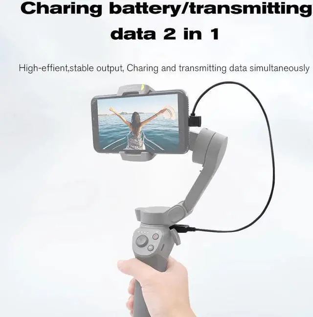 Alt view image 3 of 5 - For  OSMO Mole 3 Handheld Gimbal Stalizer Charging Cable 35CM Elbow USB Charger Connect Wire  OSMO Mole Accessories