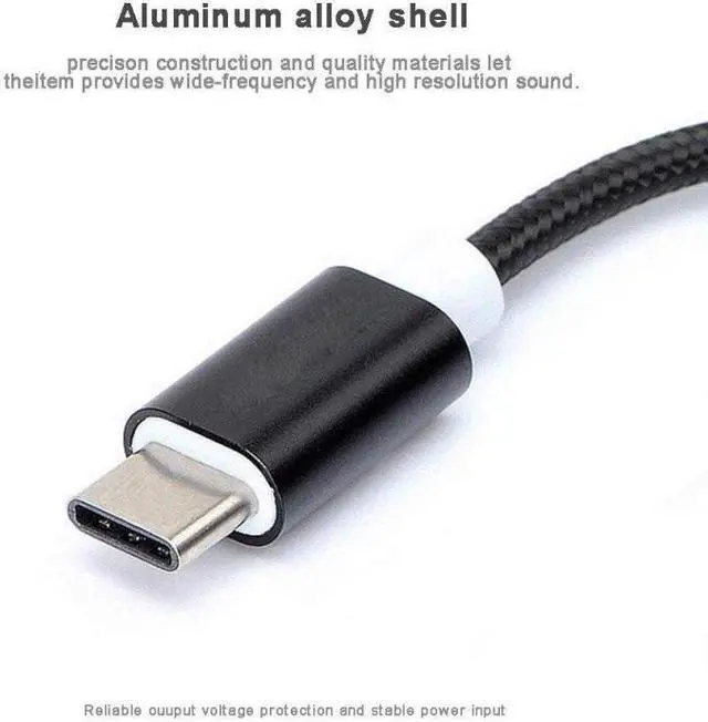 Alt view image 2 of 5 - C 3.5mm Aux Adapter Usb C To 3.5MM Headphone Jack Adapter Audio Cable for   LeEco