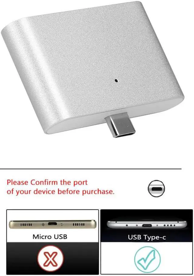 Alt view image 4 of 5 - 5 IN 1 Multi-function Type-C HUB OTG USB 3.0 U Disk TF/SD Card Reader Converter Adapter Plug & Play for mole phones laptops