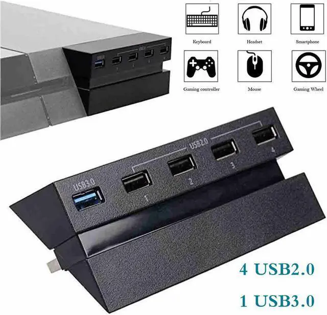 Main image of New HUB 5-Port USB 3.0 2.0 High Speed Adapter PS4 Expander Hub For  Playstation 4 DC5V ABS
