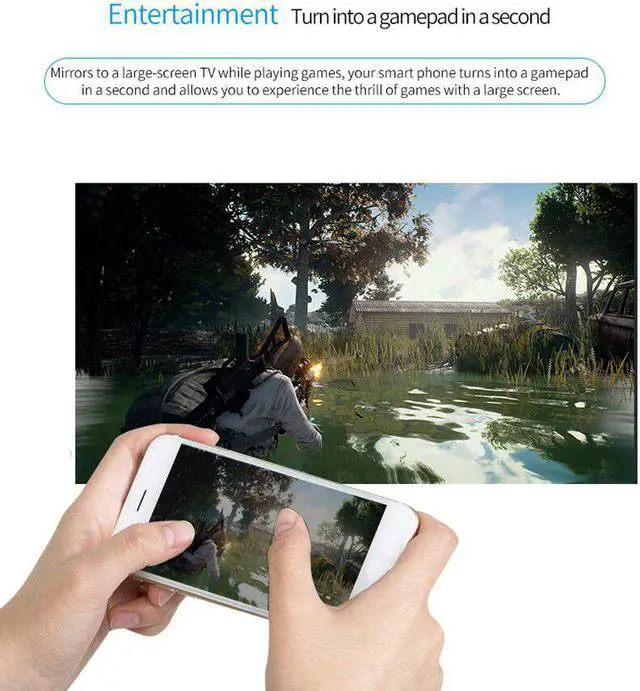 Alt view image 4 of 5 - 2M Type C HDMI Cable Phone Connect to TV Adapter HDTV Screen Share  For MacBook    S8 S9+ S10+  P20 P30