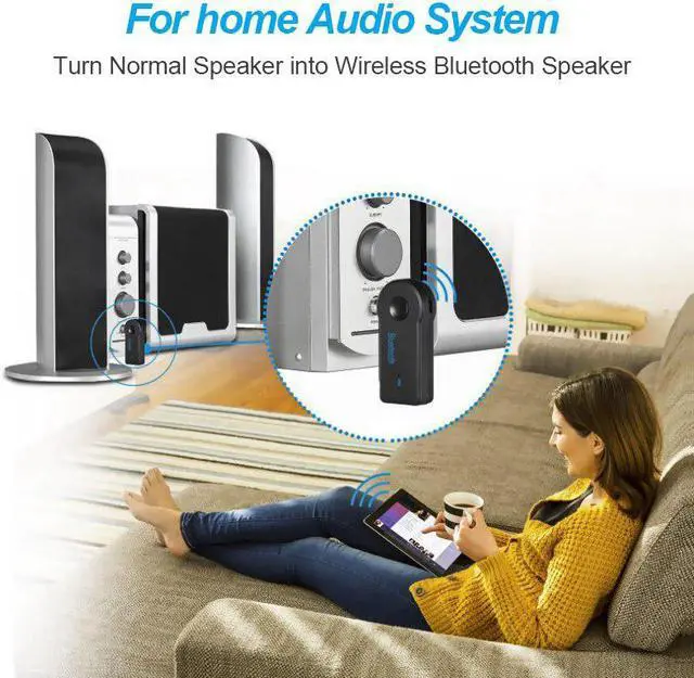 Alt view image 4 of 5 - 3.5mm Jack Car AUX Bluetooth Receiver Hand- MIC Call Bluetooth Adapter 4.0 Car wireless Transmitter Auto Music Receivers