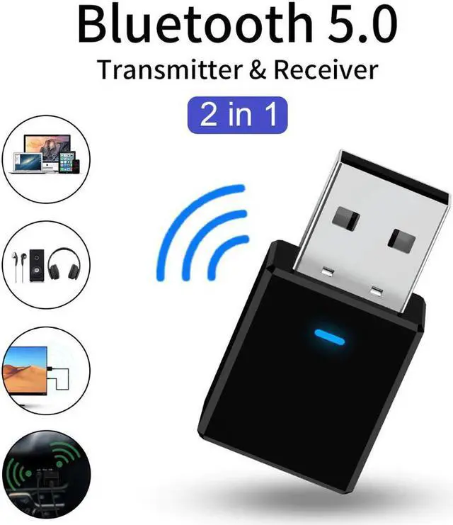 Main image of Bluetooth 5.0 Receiver Transmitter Mini Stereo Bluetooth AUX RCA USB 3.5mm Jack Audio For TV PC Car Kit Wireless Adapter
