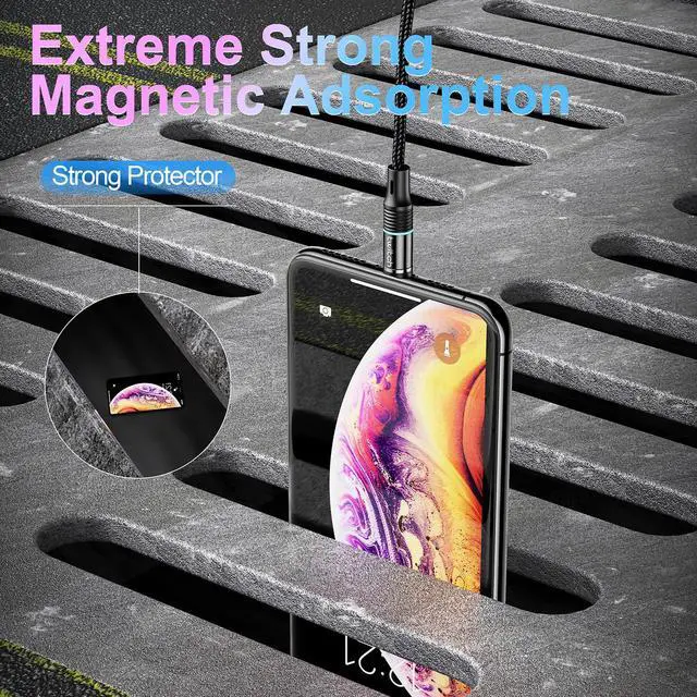 Alt view image 4 of 5 - Magnetic USB Cable 1m/2m /3m Fast Charging USB Type C Cable Magnet Charger  Charge Micro USB Cable Mole Phone Cable