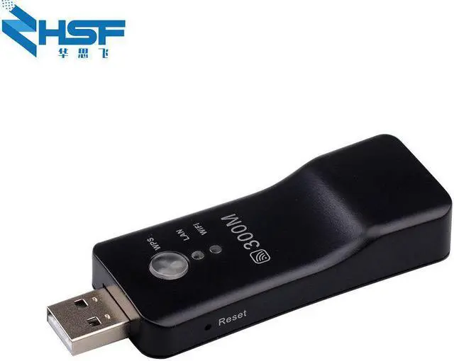 Main image of 300Mpbs USB Portable Wireless WiFi Smart TV Network Adapter Universal HD TV RJ45 Repeater AP WPS for LG Sony TV
