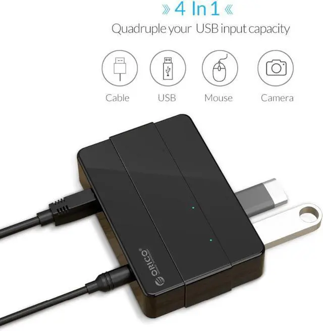 Alt view image 2 of 5 - H4928-U3 4 Port USB3.0 Hub for Windows XP / Vista / 7 / 8 / 10 / Linux / Mac OS