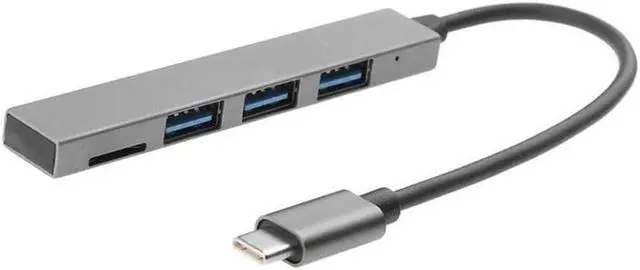 Alt view image 4 of 5 - 4 in 1 USB 3.1 Type-C Hub To USB 3.0 Magnesium Alloy Hub with TF Reader Slot 3 Port for MacBook Pro/Air
