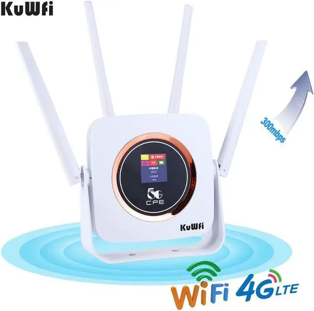 Alt view image 2 of 5 - CAT6 High Speed 4G LTE Router SIM Card, WiFi Wireless Modem 4G CPE WiFi Router with External Antenna up to 32 Users