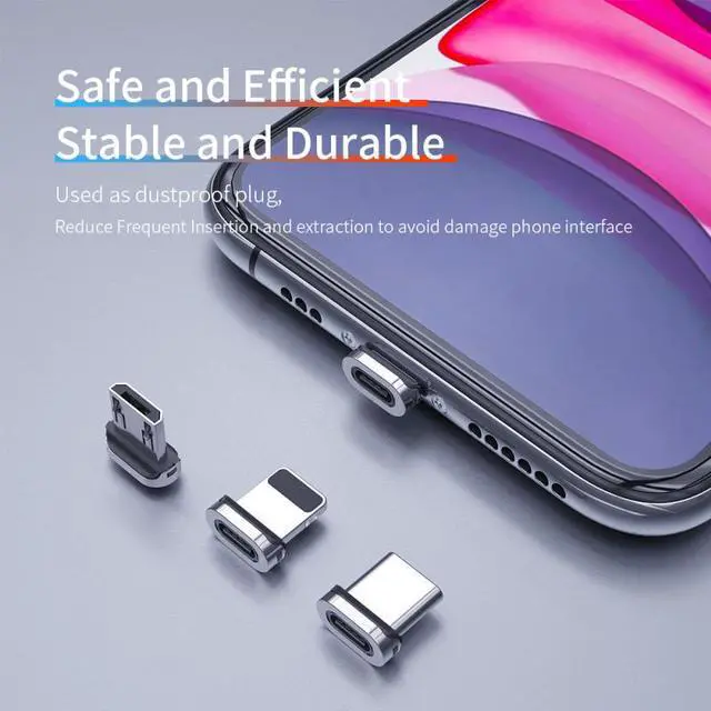 Alt view image 2 of 5 - Magnetic Cable Plug Type C Micro USB C 8 Pin Plugs Fast Charging Adapter Usb Type-C Magnet Charger Plug For Phone Micro