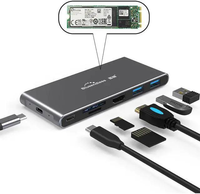 Main image of USB 3.0 HUB ype C 3.1 Splitter Port USB C HUB to Adapter for MacBook Pro Laptop docking station SSD case Enclosure NGFF