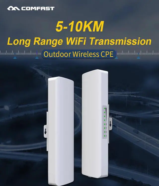 Alt view image 2 of 5 - 2pcs 3-5km Long Distance Outdoor 5.8G Wifi router 2 Extender Signal Amplifier Point Wifi AP Wireless Bridge CPE Wi fi Antenna AP