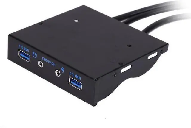 Alt view image 4 of 5 - Floppy Expansion Front Panel 3.5" 20Pin to 2 USB 3.0 Port HUB + HD Audio  add 2xUSB3.0-Port Hub and HD Audio Port to Desktop