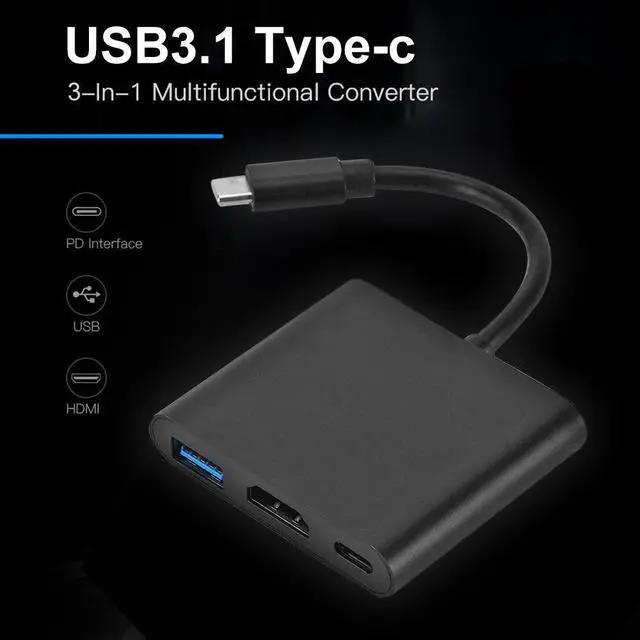Main image of 3 in 1 Type-C HUB USB 3.0 USB-C Female Converter Small Household Computer Accessories for Laptop Notebook PC
