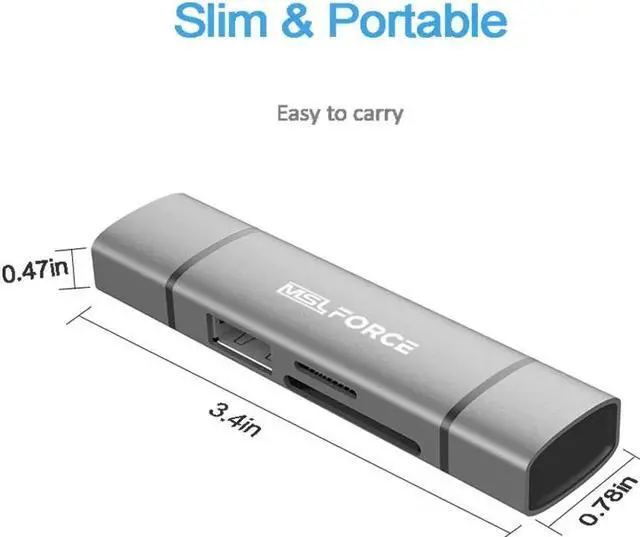 Alt view image 2 of 5 - Card Reader USB 3.0 Type C to  Micro  hub Adapter for laptop Accessories OTG Card reader Smart phone Memory  Card Reader