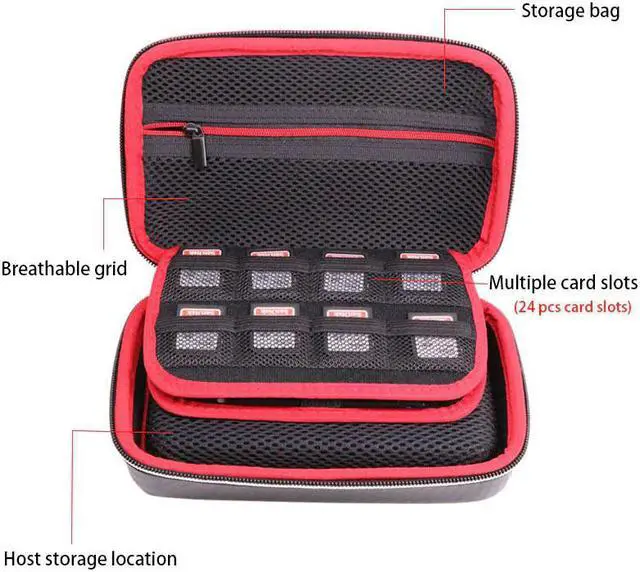 Alt view image 4 of 5 - Carrying Case Cover for Nintendo New 3DS XL/LL Games Cards Storage Travel Bag for Hard Drive Cable Game Accessories