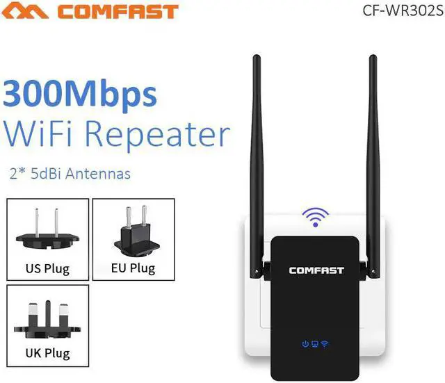 Alt view image 3 of 5 - Long Range Extender 802.11ac Wireless WiFi Repeater Wi Fi Booster 2.4G/5Ghz Wi-Fi Amplifier 300/1200 M Wifi router Access point