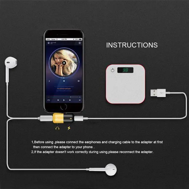 Alt view image 5 of 5 - 3.5mm Jack Headphones Adapter Type C Plug Charging Play Music Audio Earphone Type C USB Cable For Mi 8 Converter Adapter