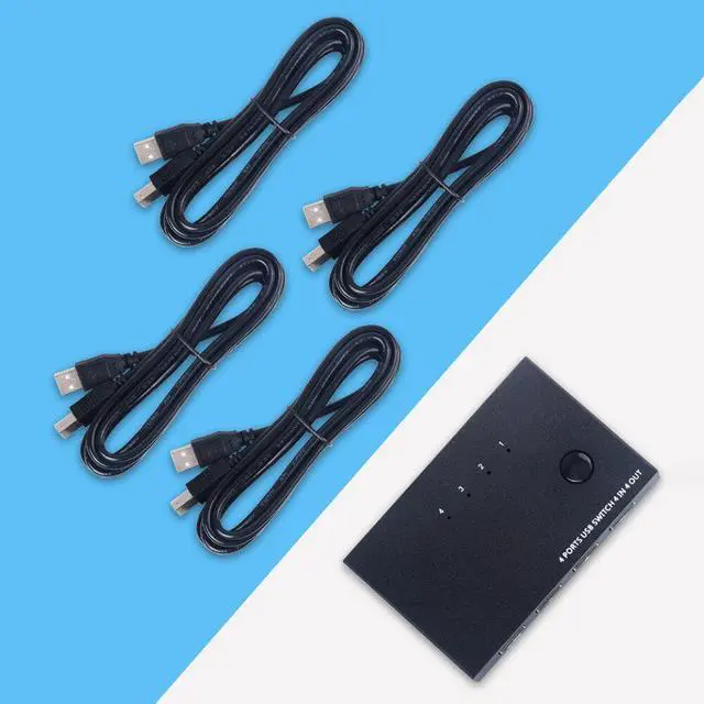 Alt view image 2 of 5 - 4ports Usb Kvm Switch Switcher Splitter Printer Mouse Keyboard Share 4 Devices Usb2.0 Kvm Switcher Box Adapter