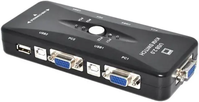 Alt view image 6 of 7 - Adapter Stable Transfer Switch Durable Data 4 Port VGA Splitter Video Cable Laptop Anti-interference Synchronization