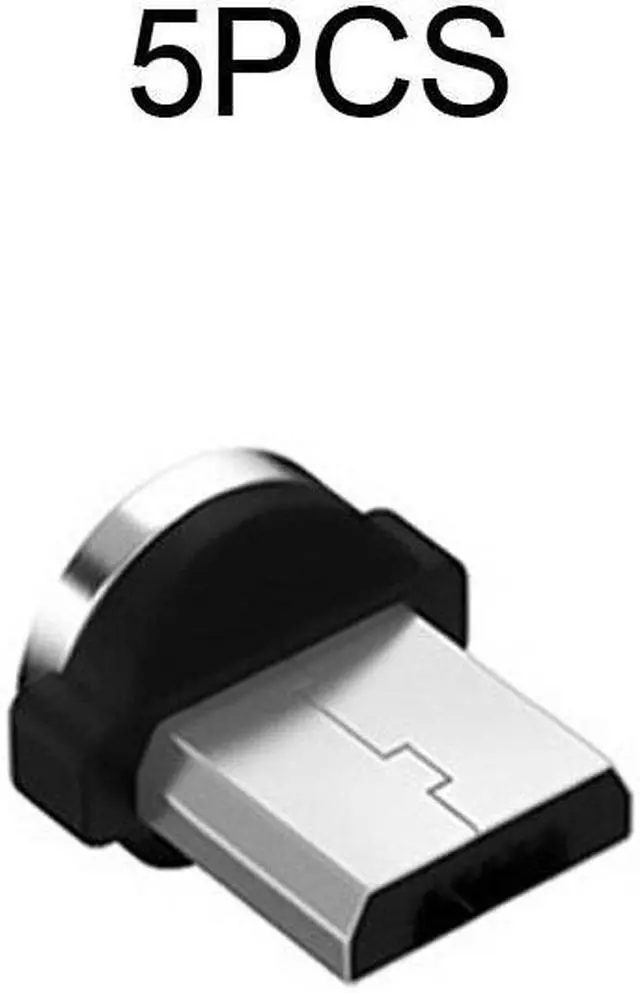 Main image of 5pcs Magnetic Tips 360 Degree Rotation Aluminium Alloy Easy Operate Charging Cable Adapter Durable Replacement Parts Micro USB