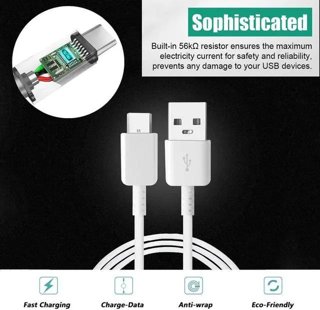 Alt view image 3 of 5 - Original 20/120/150CM USB Type C Cable Fast Charge  Line For  Galaxy S10 9 8 Plus A5 A7 2017 Note 10 8  9 8 6 5