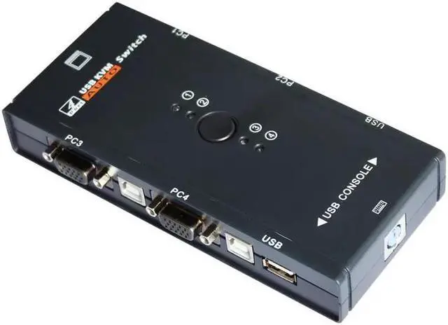 Alt view image 4 of 5 - 4 port kvm switch USB 2.0 VGA Splitter Printer Mouse Keyboard Pendrive Share Switcher 1920*1440 VGA Switch Box Adapter