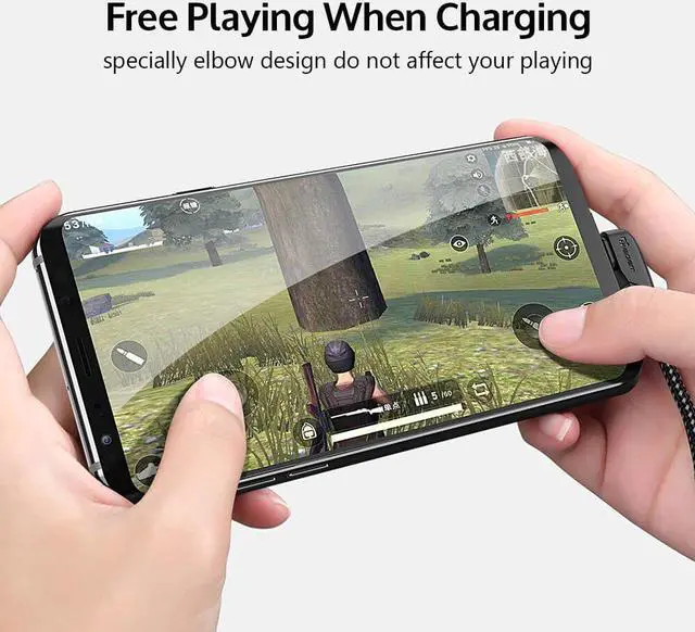 Alt view image 2 of 5 - 90 degree USB Type C Cable 3A USB-C Cable Type-C Fast Charging Cord for  S8 S9 S10 PLUS Mole Phone Cable 2M