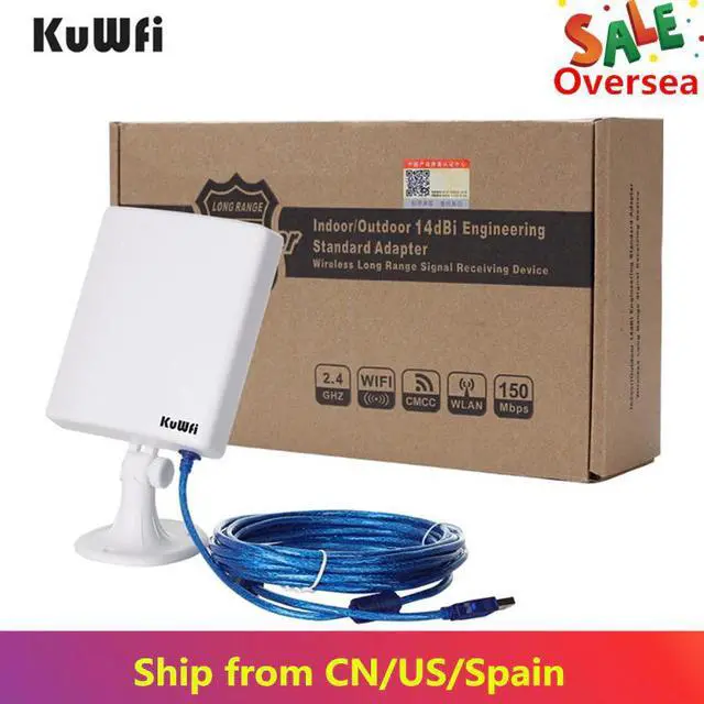 Alt view image 3 of 5 - 2.4G WiFi USB Adapter 150Mbps Long Distance Wifi Antenna High Power Wireless Network Card Desktop Wifi Receiver With 5m Cable