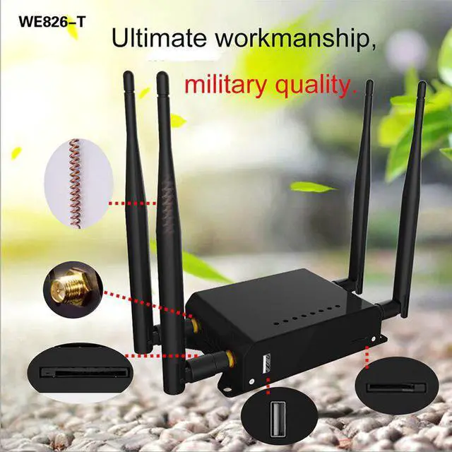 Alt view image 5 of 5 - 3G 4G Router 300Mbps Car/Bus WiFi Hopspot OpenWRT Firmware With sim Card Slot and External antenna