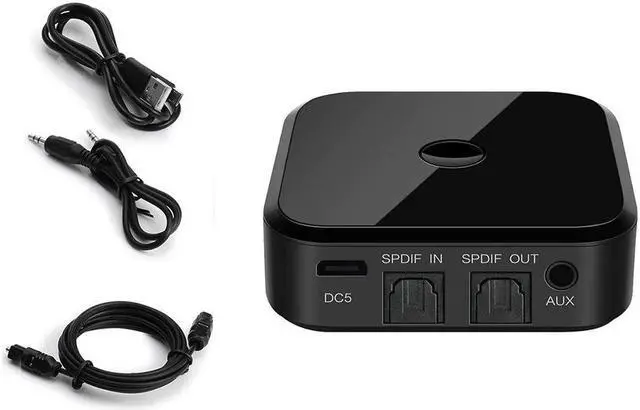 Alt view image 2 of 5 - 5.0 Adapter Wireless Receiver and Transmitter For TV PC Speaker HIFI Audio 3.5mm SPDIF Optical Fiber