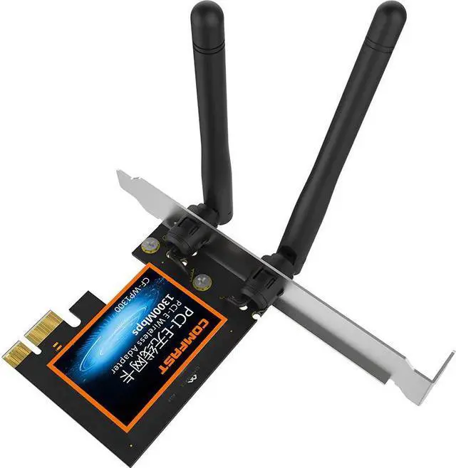 Alt view image 4 of 5 - 1300Mbps Wireless-AC RTL8822 PCI Express PCi-e Desktop WiFi Adapter 802.11b/g/n Gigabit PCI Wireless Network Card for Win7 8 10