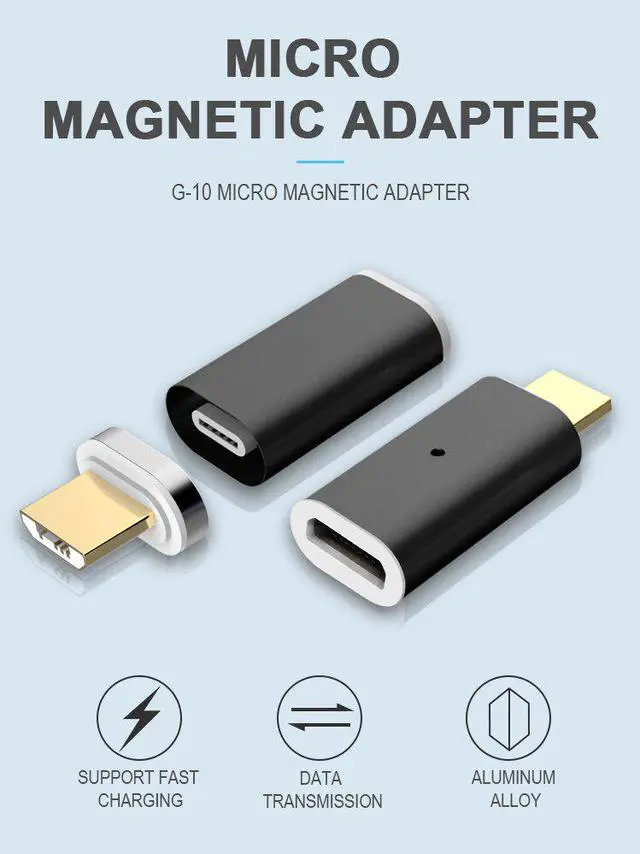 Alt view image 4 of 5 - Micro Usb Adapter Magnetic Charger Type C Convertor for  iPhone   Phone Charger Cable Connector