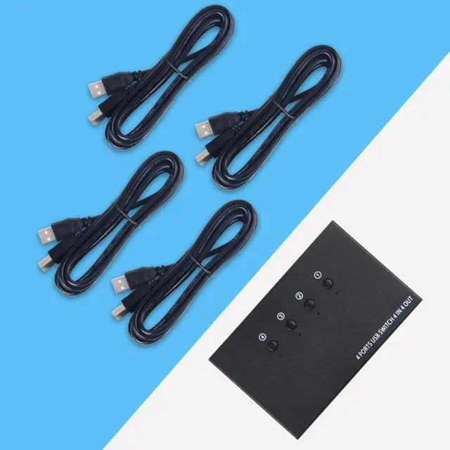 Alt view image 2 of 7 - KVM Switch USB 3.0 Switch Selector 2 Port PCs Sharing 4 Devices USB 2.0 for Keyboard Mouse Scanner Printer Kvm Switch Hub