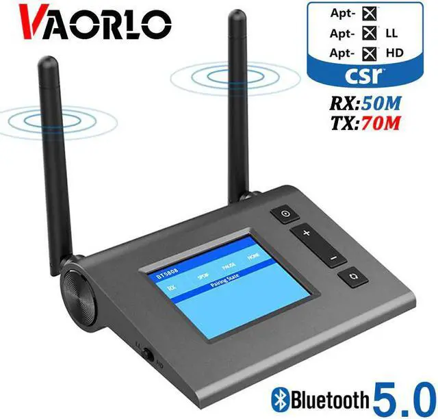 Main image of 70m Long Range Bluetooth Transmitter Receiver CSR8675 Aptx HD Low Latency Wireless Audio Adapter For TV Spdif Optical AUX 3.5MM