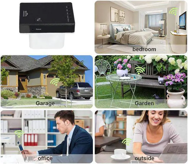 Alt view image 3 of 5 - Router Wifi Signal Amplifier Repeater 300M Dual Network Card Long Range Indoor  Network Router