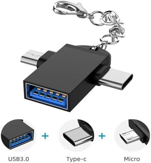 Alt view image 4 of 5 - 2020 NEW Suitable Android Type-C 2-in-1 OTG Adapter Otg Type C Cable For  Iphone  Usb Type C Adapter