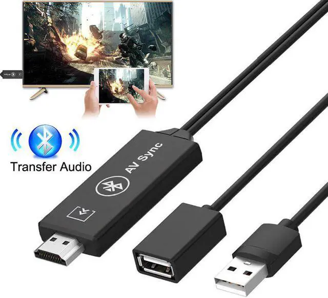 Main image of Bluetooth AV Cable Audio Video Adapter for iPhone XS MAX XR 6 7 8 Plus S10 S6 edge S7 S8 S9 Note9 iOS Android to TV