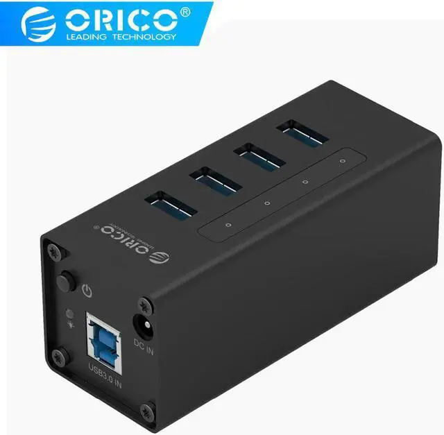 Main image of Hub USB Aluminum USB 4 Port USB 3.0 Hub With 12V Power Supply 5Gbps Laptop Hub For Windows Macbook Computer Accessories