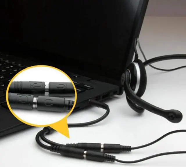 Alt view image 3 of 5 - 1PCS 3.5mm Stereo Audio Male To 2 Female Headset Mic TRRS Y Splitter Cable Adapter For Earphone Headphone Mole Phone Adapters