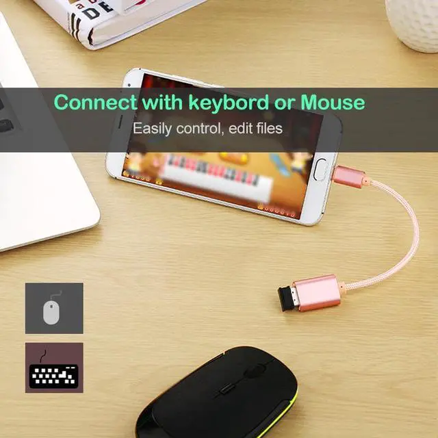 Alt view image 5 of 5 - OTG Adapter Cable for   30 20 10 9 8 20S 30S 9X Pro V10 V20 V30 Pro Play Note 8 10 Type C USB OTG Converter