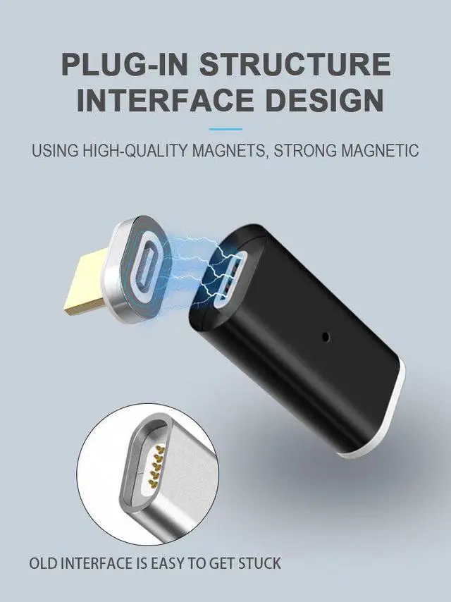 Alt view image 3 of 5 - Micro Usb Adapter Magnetic Charger Type C Convertor for  iPhone   Phone Charger Cable Connector