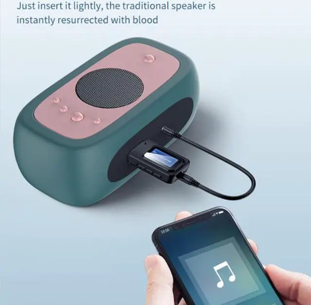 Alt view image 3 of 5 - 2in1 USB Dongle Bluetooth 5.0 Transmitter Receiver LCD Display Mini 3.5MM AUX RCA Stereo Audio Wireless Adapter For PC TV Car