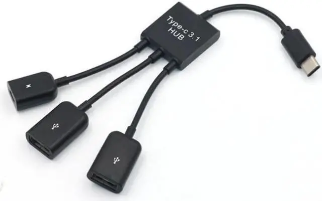 Main image of 3in1 Type-C3 In 1 Micro USB OTG Cable  Transfer Micro USB Male To Female Adapter Game Mouse Keyboard Adapter Cable for Samsu