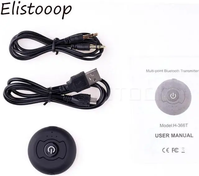 Alt view image 3 of 4 - Bluetooth Multipoint Transmitter Music Stereo Dongle Adapter For Audio TV AUX Bluetooth 4.0 Adapter For Two Headphones