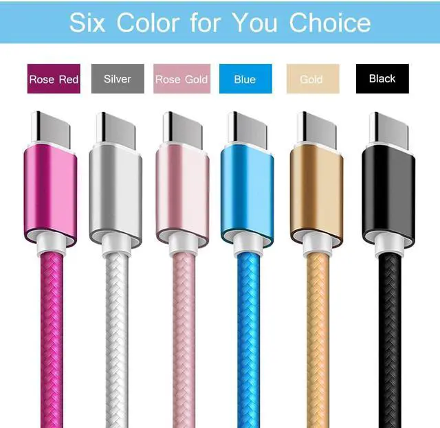Alt view image 4 of 5 - 2M Type C USB Charger Cable for  Galaxy A50 S10 S9 S8 Plus note 8 9  5 6 7 LG G6 G7 Thiq V40 Q9 Quick Charge Cable